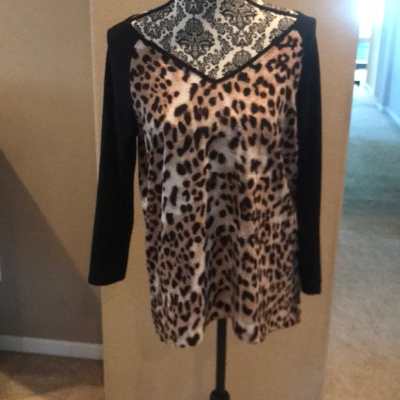 Charming Charlie Tops - High/Low Leopard Top